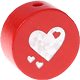motivo cuore scintillio rosso